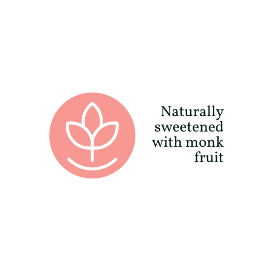 Naturally sweetened with monk fruit
